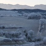forte gélée décembre 2024 Montclar sur Gervanne vue sur les 3 becs